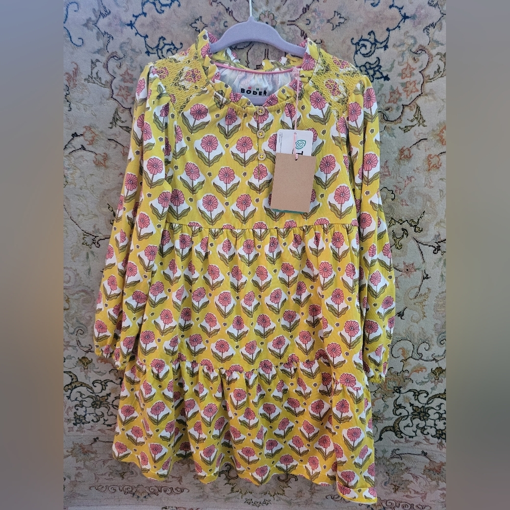 Mini Boden Yellow Floral Dress - Picture 2 of 7